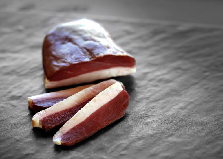 Recette de magret fumé de canard Fermier des Landes et melon au Floc-de-Gascogne