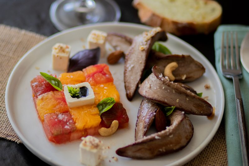 Recette d'aiguillettes de Canard fermier des Landes au balsamique, et salade de tomates