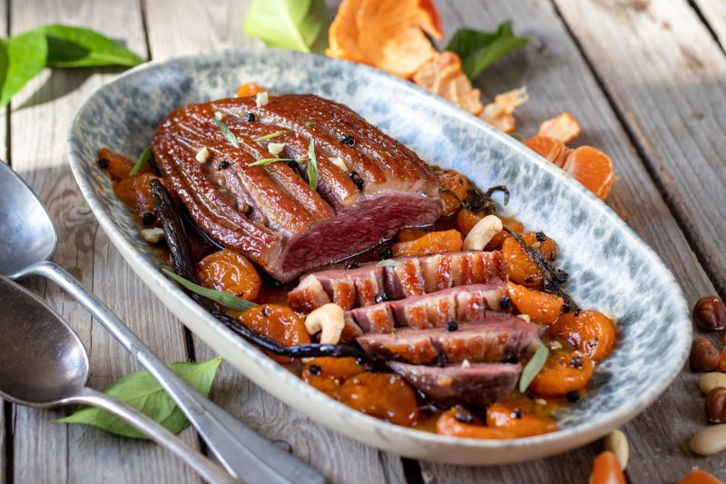 Recette de magret de canard fermier des Landes laqué à la clémentine