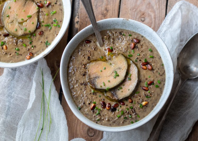Recette de Foie-Gras mi-cuit de Canard Fermier des Landes et son velouté de lentilles vertes