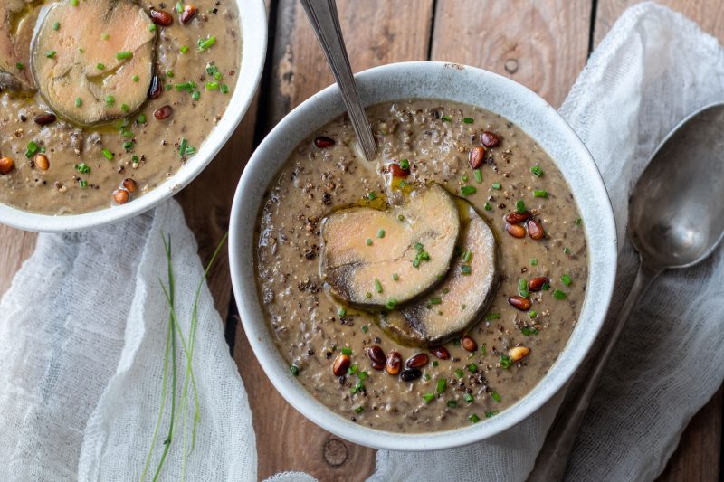Recette de Foie-Gras mi-cuit de Canard Fermier des Landes et son velouté de lentilles vertes