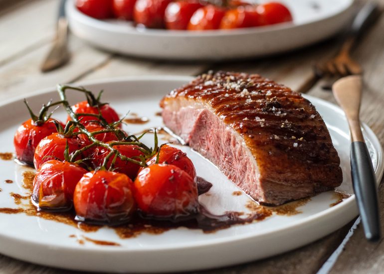 Magret de Canard Fermier des Landes laqué au balsamique et grillé