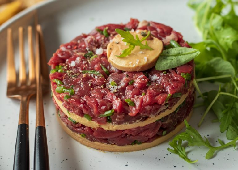 Recette de tartare de boeuf au foie gras
