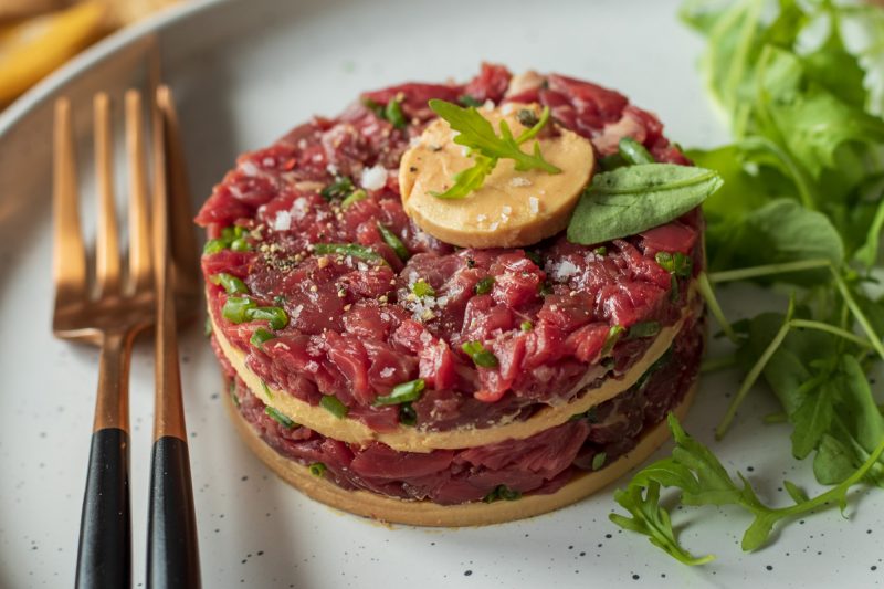 Recette de tartare de boeuf au foie gras