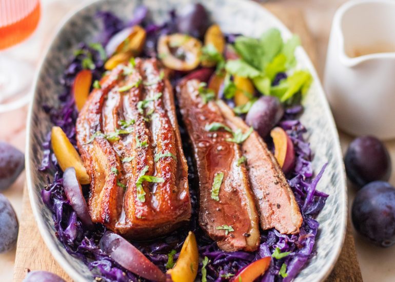 Recette Labrit : magret de Canard Fermier des Landes flambé au Patxaran