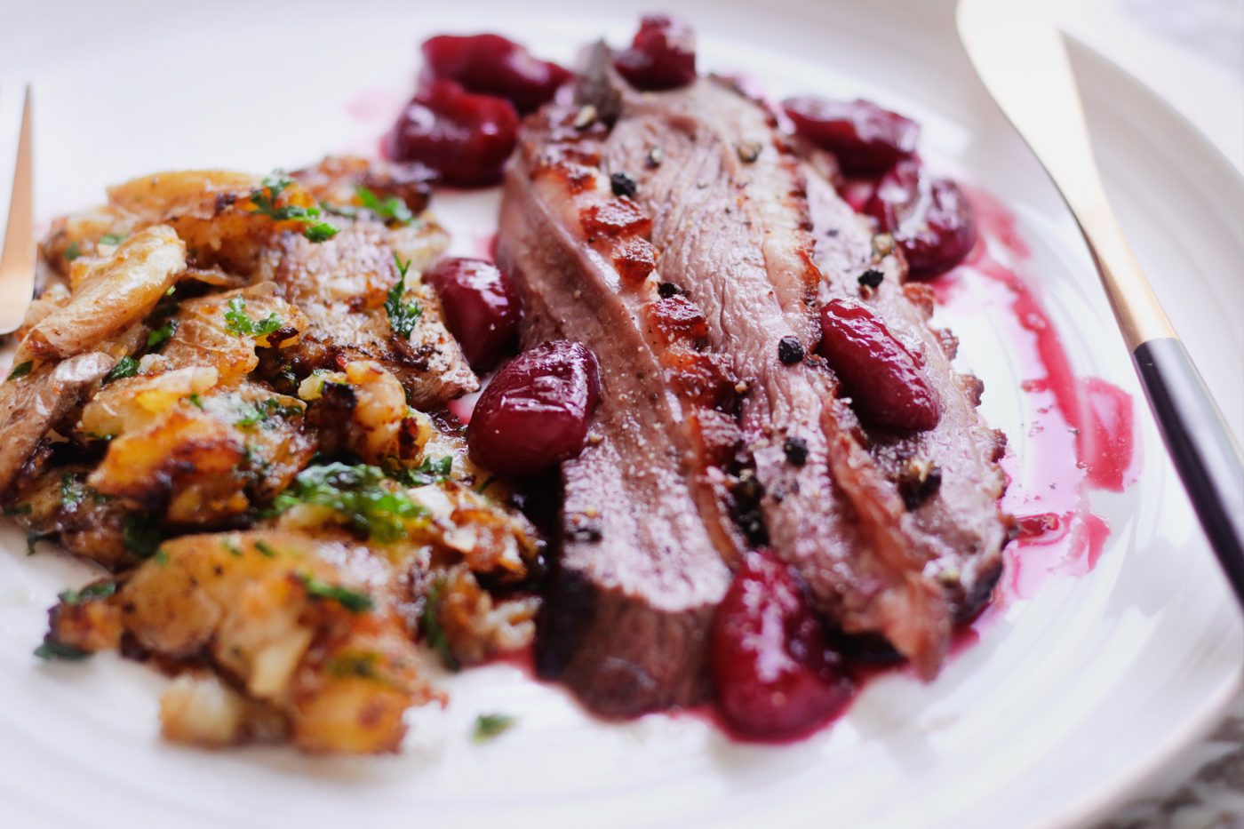Recette Montfort en Chalosse Magret cerises