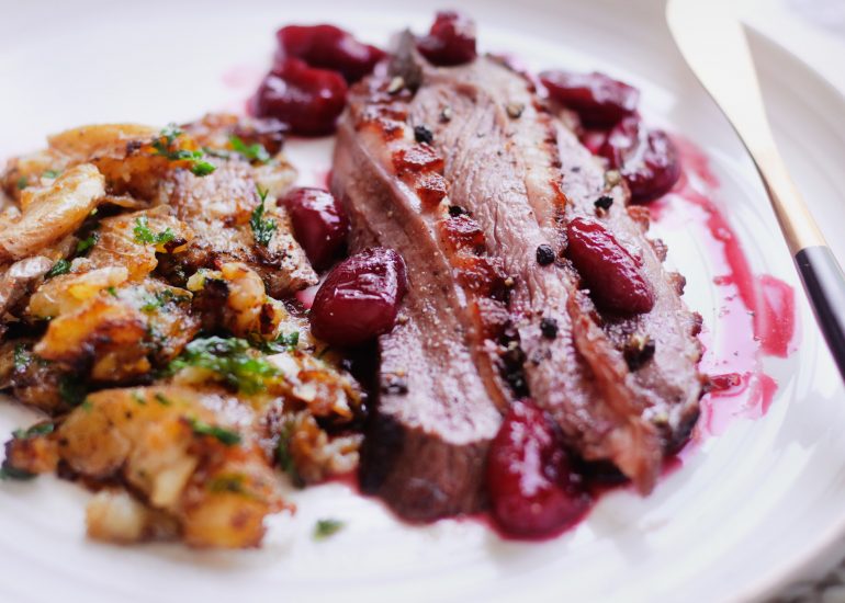 Recette Montfort en Chalosse Magret cerises