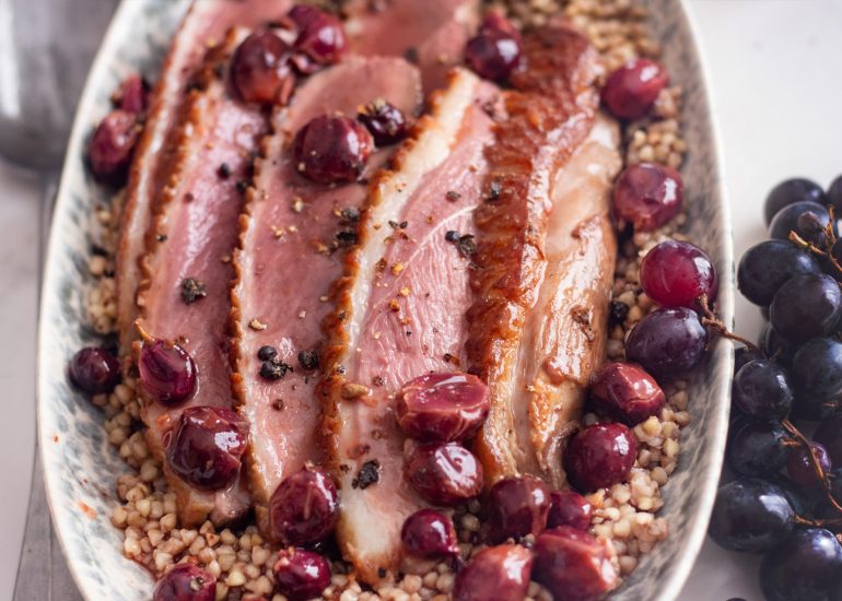 Recette de magret grillé aux raisins