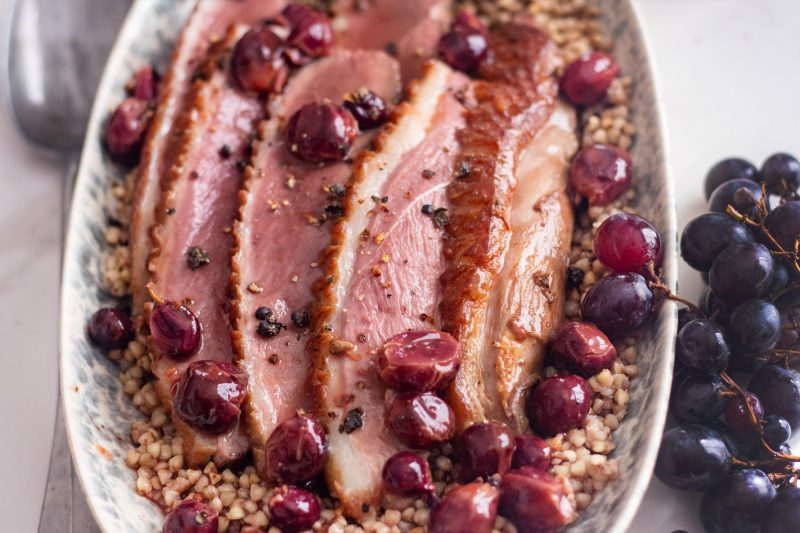 Recette de magret grillé aux raisins