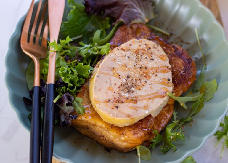 Recette Pouillon de foie gras mi-cuit de Canard Fermier des Landes iGP Label Rouge à la brioche perdue
