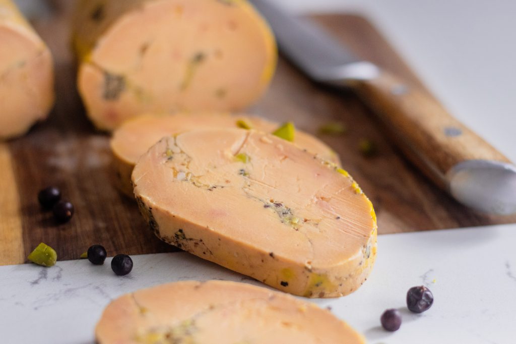 Recette Gibret de foie-gras aux baies de genièvre