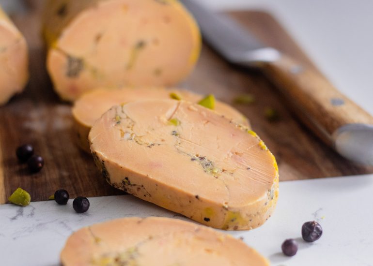 Recette Gibret de foie-gras aux baies de genièvre