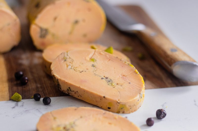 Recette Gibret de foie-gras aux baies de genièvre